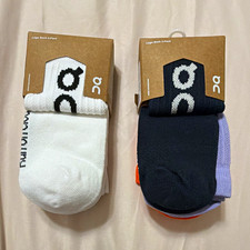 On Cloud Unisex Athletic Mid Calf Socks Logo Pattern Multicolor Size M 3 Pairs picture