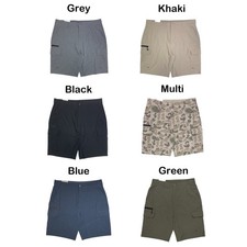 Iron Co. Mens Stretch Hybrid Cargo Short, Side Zipper Cargo Pocket picture