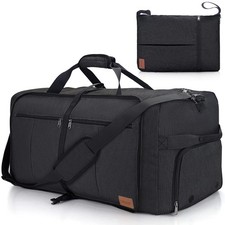 100L EXTRA LARGE Foldable Waterproof Travel Duffle Bag for Men 100L, Black picture