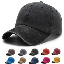 Cotton Baseball Cap Ball Dad Hat Adjustable Plain Solid Washed Men Premium 2026 picture