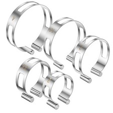 Hicarer 5 Pcs Exhaust Pipe Tacking Band 2'' 2.5'' 3'' 3.5'' 4'' Stainless Ste... picture