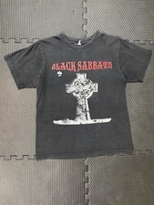 Vintage 90s Black Sabbath Headless Cross Euro Faded Band T-shirt Size Medium picture