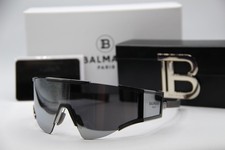 NEW BALMAIN PARIS FLECHE BPS-138E-141 PALADIUM GREY AUTHENTIC SUNGLASSES 141-118 picture
