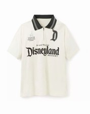 Disney Parks Our Universe Disneyland Resort Cream Quarter Zip Polo Shirt XXL picture