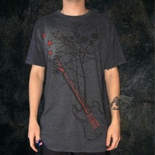 American-vintage Men's Grey and Black T-shirt picture