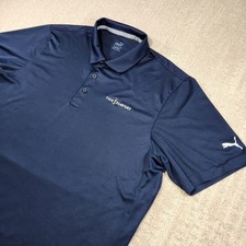 Puma Golf Polo Men XL The Players Dry Cell Blue Performance Quick Dry picture