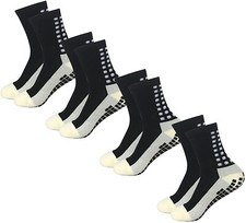 4 Pair Sport Socks Anti Slip W/ Grip Soccer Men Football Basketball Sock Premium picture