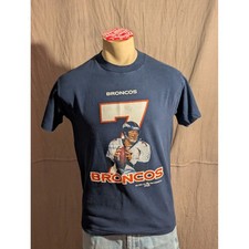 Logo 7 Denver Broncos T Shirt Mens Medium Blue Excellent John Elway 90s NFL Tee picture