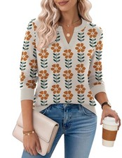 Zeagoo Womens V Neck Sweaters 2026 Fall Long Sleeve Pullover Tops Business Casua picture