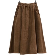 2025 High Waist Loose Korean Style Thickened Corduroy Winter Skirts Spring Autum picture