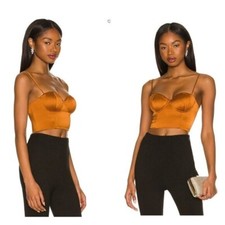 NBD | NWT Archer Crop Top in Gold Size S picture