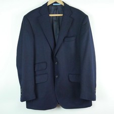Hackett London Loro Piana Zelander Hopsack Merino Wool Navy Blazer Jacket 44R picture