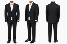 New Men's Black Calvin Klein Tuxedo with Flat Front Pants Size 42XL 36W picture