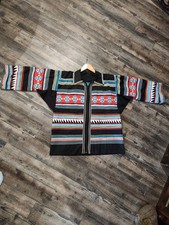RARE Vintage Handmade Seminole Native American Patchwork Jacket w/ Ric Rac - L picture