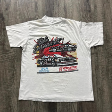 Dale Earnhardt 3 Time Winston Cup Champ Nascar Racing white color shirt picture