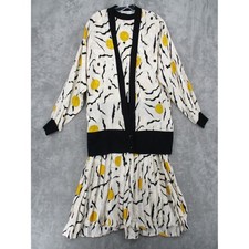 Vintage Raul Blanco Jacket Dress Womens 10 Silk 1980s Maximalist Oversized Retro picture