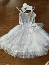 Tutu Du Monde Rococo Tutu Dress Pink Cloud Crystal Beaded Size 10-11Y picture