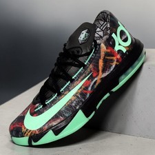 Nike KD 6 Black Green Glow Multi Color FQ8356-900 Men's Sizes NEW picture