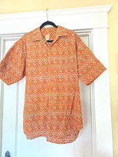 Vintage 90s Banana Republic Abstract Geometric Short Sleeve Button-Up picture