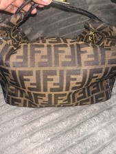 FENDI Zucca Canvas Vanity Pouch Black Brown picture