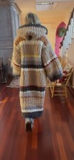 ONE OF A KIND HANDMADE CHUNKY KNIT OVERSIZED HOODED COAT/CARDIGAN UNISEX UNSIZED picture
