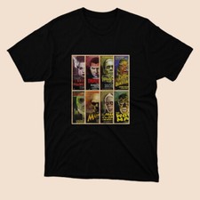 Poll - Universal Monsters American Logo T-shirt Black Size S to 5XL picture
