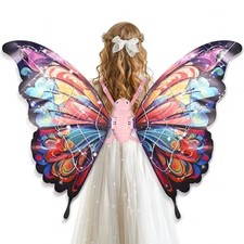 GOLDGE LED Electric Fairy Wings for Girls, Moving Butterfly Wings Colorful picture