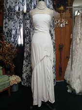 Lulus White Maxi Strapless Corset Back Formal Dress  Size M picture