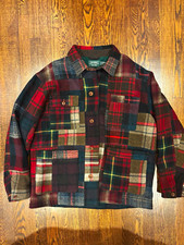 Polo Ralph Lauren Polo Country Plaid Patchwork Wool Shirt Jacket Lined XL picture