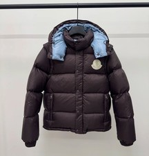 Men's Moncler Cyclone 2-in-1 Down Jacket Dark Brown Blue picture