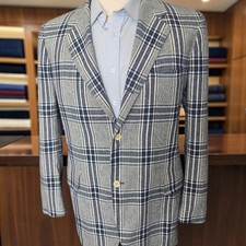 Vintage 1960s Southwick Blazer 42r Three Roll Two Full Canvas Linen Wool Silk picture