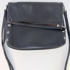 Hammitt Bag Black Red Leather VIP Medium Foldover Studded Crossbody Handbag picture