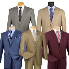 Vinci Men's Regular Fit 2 Piece 2 Button Textured Weave NEW picture