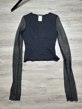 Vintage Plein Sud black mesh long sleeve top size 6 picture