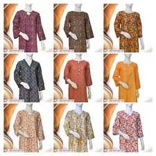 NWT Indian Pakistani Fully Stitched Khaddar Cotton Kurti  Women Floral Design picture