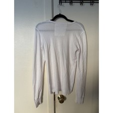 Aviator Nation White Lightning Bolt Long Sleeve Top Crew Neck Women's Small picture