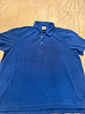 Lacoste Men's Blue Solid Vintage Washed Knit Polo Short Sleeve Crocodile XL/8 picture