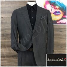 Samuelsohn Mens 2 Piece Suit Size 42R Wool Jacket Pants Gray Blazer Sport Coat picture