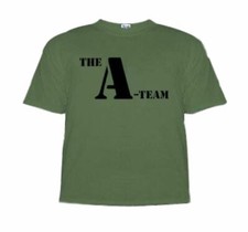Adult Green Action TV Show Logo The A-Team Special Forces T-shirt Tee picture
