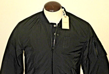 OOBE Brand Men's Full Zipper Modern Vintage Black Flight Jacket Size Medium NWT picture