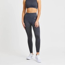 AYBL Evolve Speckle Seamless High Waisted Scrunch Gym Leggings Gray Size OS picture