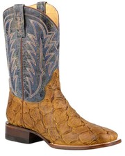 Roper Men's Men'S Big Old Fish Pirarucu Print Western Boot Broad Square Toe picture