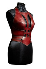 Medieval Female Warrior Leather Corset- Handcrafted - Perfect for LARP, Cosplay picture