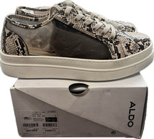 ALDO Crellila Women’s Snakeskin Clear Transparent Low Top Sneakers  picture
