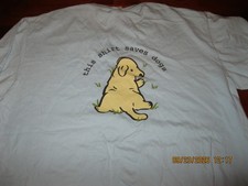 Tell Your Dog I Said Hi T Shirt Mens SZ MED  Blue Made USA THIS SHIRT SAVES DOGS picture