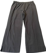 Soft Surroundings Put On Pants Sz L Black 100% Cotton Straight Leg Casual Goth picture