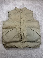 Vintage Ll Bean Down Filled Puffer Vest Tan EUC Sz L 21x24 Winter Warm Khaki picture