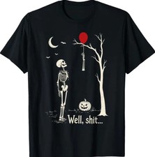 Skeleton Lost Balloon Well Sh*t Funny Halloween Costume T-Shirt picture