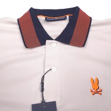 Psycho Bunny Montebello Natural Pique Polo Shirt Mens Size (4) Small picture