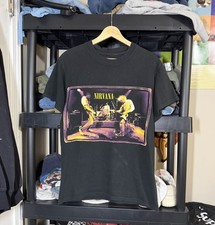 Vintage 1996 Nirvana T-Shirt From The Muddy Banks of Wishkah M&O Brand Sz M picture